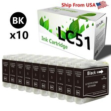 10PK LC51 LC-51 Ink Cartridge for DCP-330C MFC-885CW Printer
