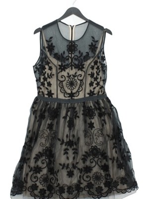 Needle & Thread Skater Minikleid UK14 in schwarz