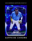 2023 Bowman Chrome Sapphire Junior Caminero 1st Bowman Sapphire BCP-61