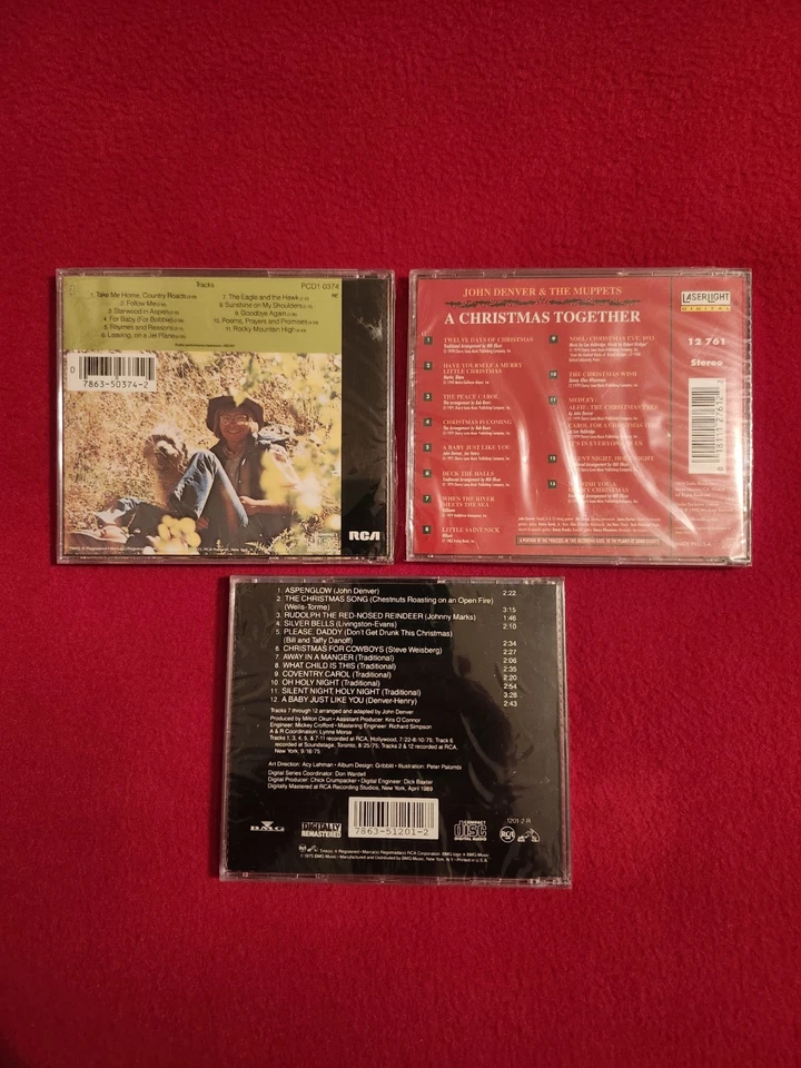 JOHN DENVER 3 CD ROCKY MOUNTAIN CHRISTMAS, A CHHRISTMAS TOGETHER, GREATEST HITS. Foto 2 de 2