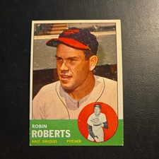 1963 Topps Robin Roberts #125 EX plus 1961 Topps Robin Roberts #20 G-VG