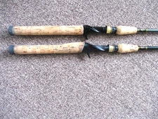 (2) Bass Pro Extreme EXT66MHT 6'6" HM54 graphite bait casting rods Med Hvy