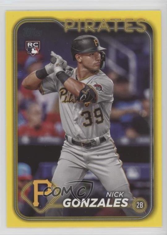 2024 Topps Series 1 Yellow Nick Gonzales #168 0p6
