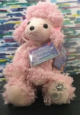 Russ Berrie Shining Stars, Poodle Plush 8” Stuffed Animal Toy Pink w/Bow