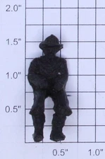 Lionel 52-26 O Gauge Black Seated Fireman Figure for Ladder Car "Deluge Nozzle"