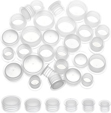 30PCS 6 Size Salt and Pepper Stoppers Plugs, Plastic Regular, Clear