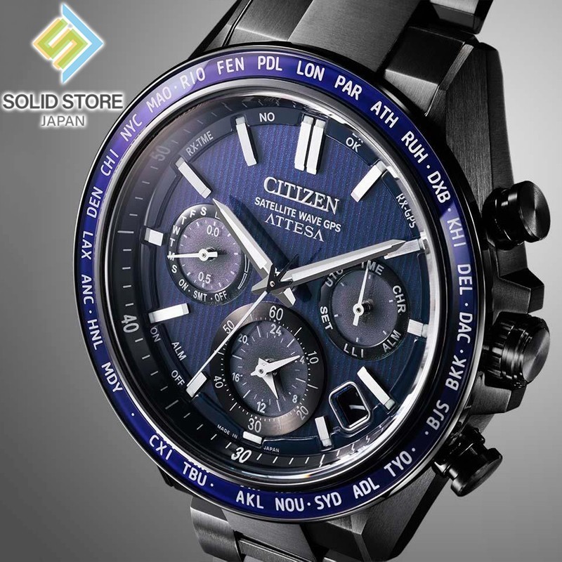 CITIZEN ATTESA CC4059-64L ACT Line Black Titanium GPS Radio Solar