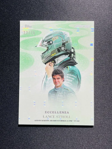 2025 Topps F1 Eccellenza La Passione Lance Stroll 23/75 Green Foil JS72