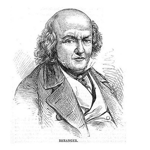 Pierre-Jean de Beranger French Poet & Chansonnier Songwriter-Antique Print 1857