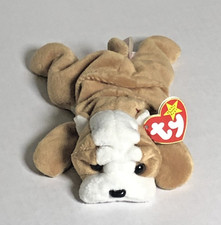 NEW 1996 TY Beanie Baby "Wrinkles" Dog - Rare Vintage Plush w/ Tag