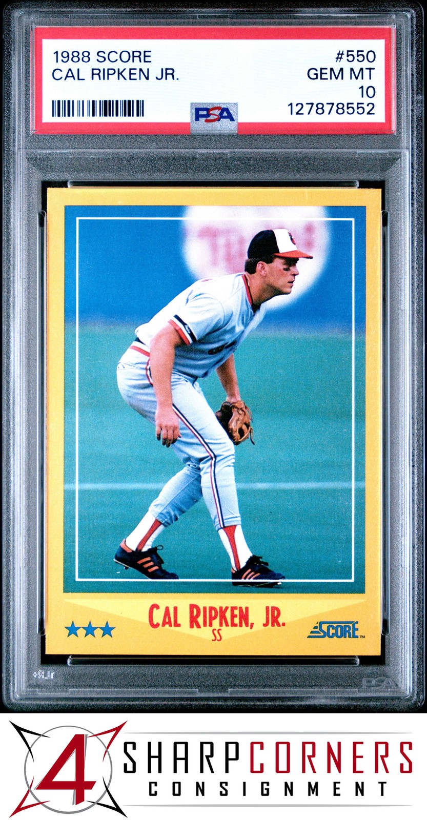 1988 SCORE #550 CAL RIPKEN JR. ORIOLES HOF PSA 10