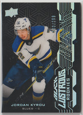 2018-19 SPX UD BLACK JORDAN KYROU LUSTROUS ROOKIES 230/299 ST LOUIS BLUES