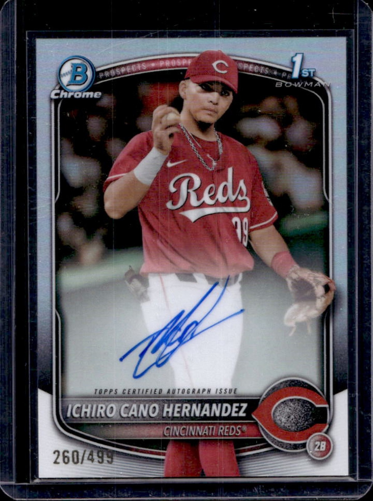 2025 Bowman Ichiro Cano Hernandez Chrome Auto Refractor 1st Prospect #260/499