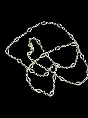 Scott Kay .925 Sterling Silver Bolo Chain Link Necklace w Amethyst 35'' 47.8g