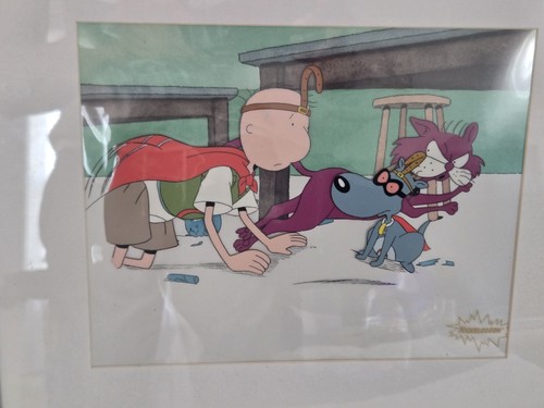 Doug Funnie Original Años 90 Producción Celda Nickelodeon Quailman Quaildog - Imagen 2 de 3