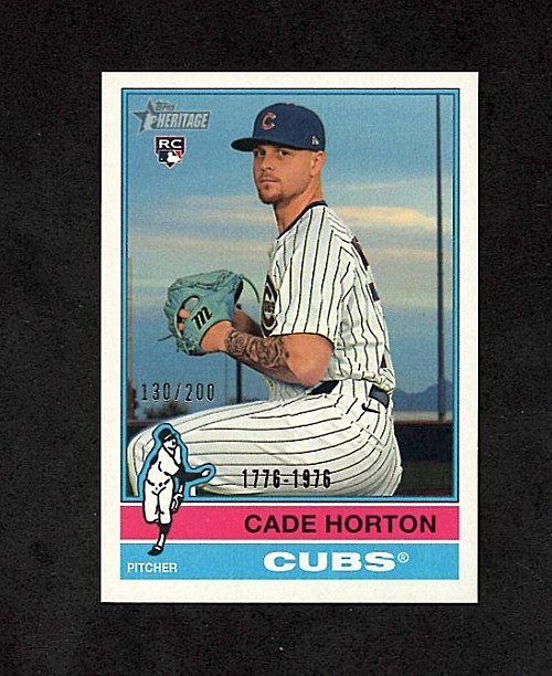 2025 TOPPS HERITAGE HIGH # - BICENTENNIAL /200 SP RC - CADE HORTON - CUBS #626
