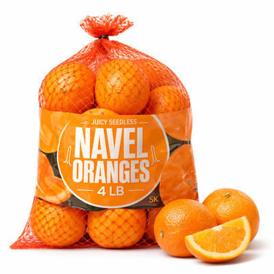 Navel Oranges 4 lb, Sweet Seedless Citrus Fruit, Easy Peel Fresh Juicy Oranges