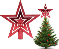 Christbaumspitze Stern Verzierung, Weihnachtsbaumspitze Glitzer-Stern,Christbaum