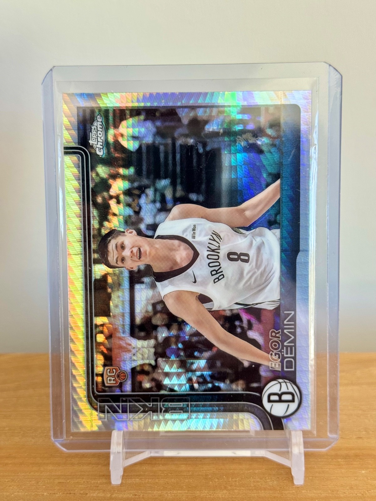 2025-26 Topps Chrome - Egor Demin #258 Prism Refractor (RC) NETS