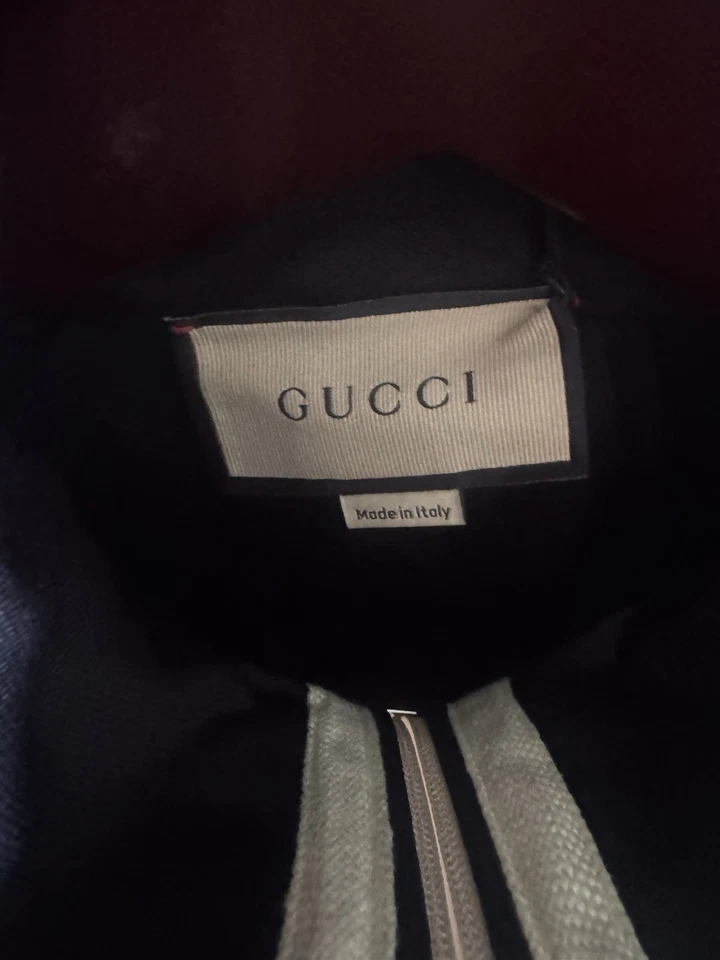 RARE GUCCI 598861 GG RIBBON OVERSIZE TECHNICAL JERSEY TRACK JACKET SIZE LARGE - Image 4 of 4