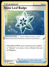 Snow Leaf Badge 159/203 Uncommon Evolving Skies Pokemon NM