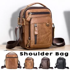 Genuine Leather Men's Shoulder Bags Messenger Bag Large Capacity Handbag
