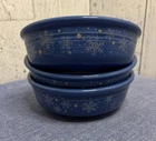 Fiesta Snowflake Individual Serve 3 Bowls From Macys Lapis Discontinued  6.75”