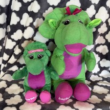 2 x Baby Bop Barney The Dinosaur And Friends Vintage Cuddly Soft Toy 