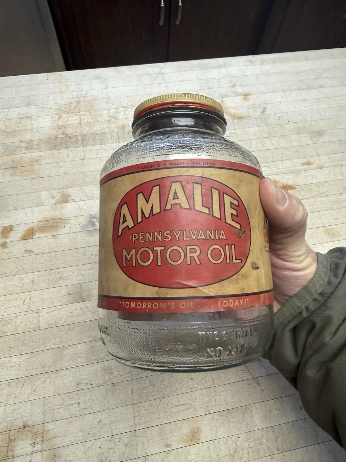 Jar Glass Can  Dated 1938