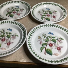 Set Of 4- Portmeirion botanic garden Fushia  7.25” Salad  plates--NEW