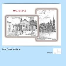 CP M 44038-099 POSTCARD 2 DRAWINGS 44 MACHECOUL