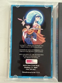 Extremely RARE Lunar Eternal Blue Sega CD Video Game COMPLETE Reg Card