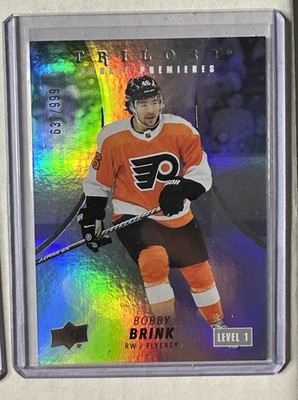 2022-23 Upper Deck Trilogy Premieres /999 Level 1 Bobby Brink #131 Rookie Flyers