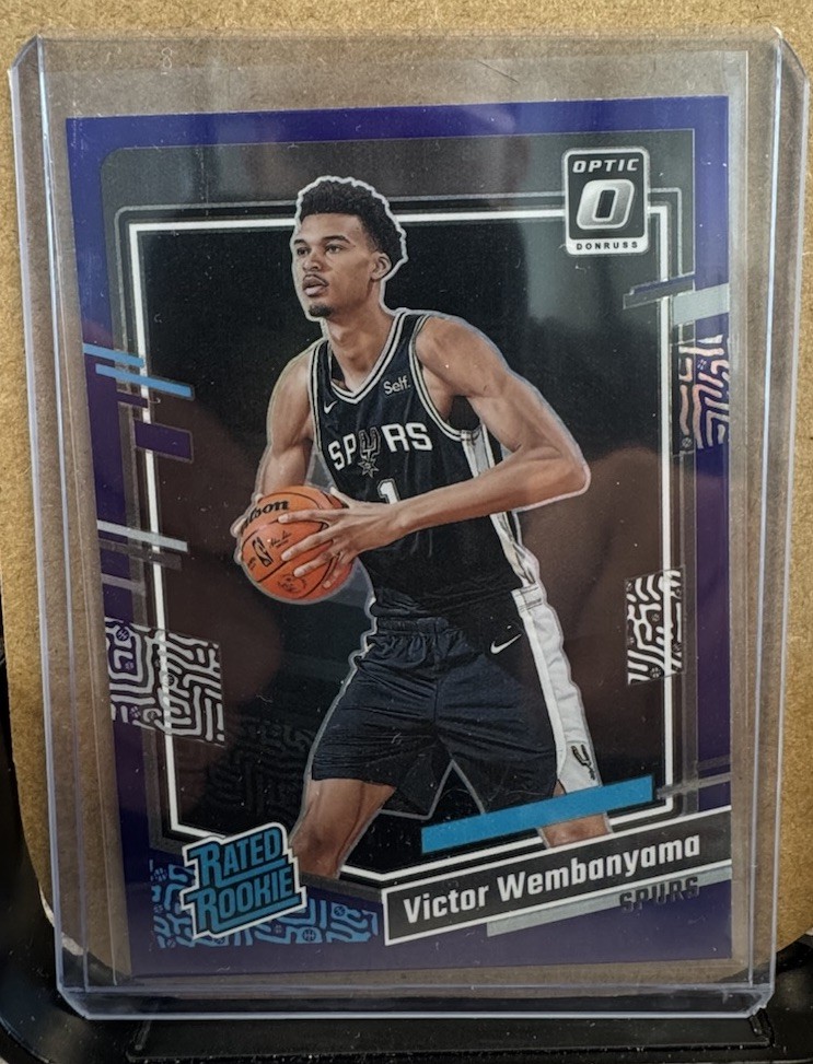 2023-24 Panini Donruss Optic - Rated Rookie Victor Wembanyama #225 Purple Prizm