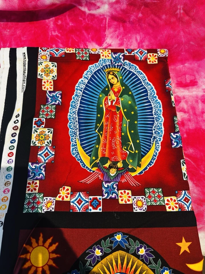 Robert Kaufman Fabrics "Inner Faith" panel, featuring the Our Lady of Guadalupe - Image 2 of 4
