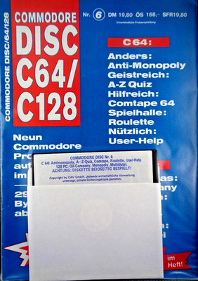 COMMODORE DISC 64/128 - NR. 6 (CAV - MAGAZIN+DISK) #2DE