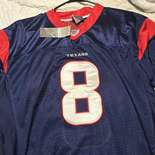 Reebok Houston Texans #8 NFL Football Jersey Blue Red White
