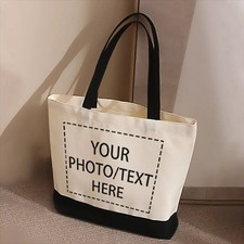1/5/10 Customized Logo Photo Image Text Name Printed Handbag Shopping Bag