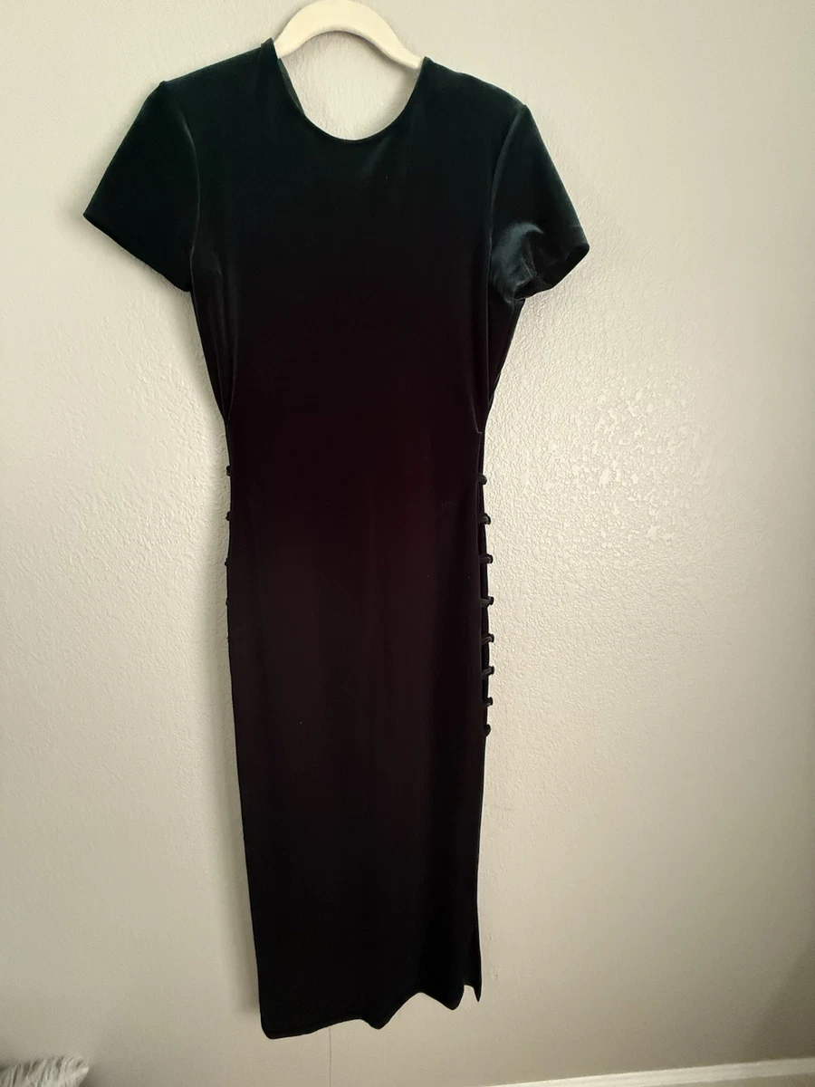 black white bodycon dress Shop Women's Black Bodycon Dress with Contrast Side Panels| Showoffff main image 0