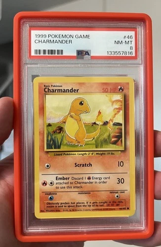 1999 Pokémon Charmander Base Set #46/102 PSA 8