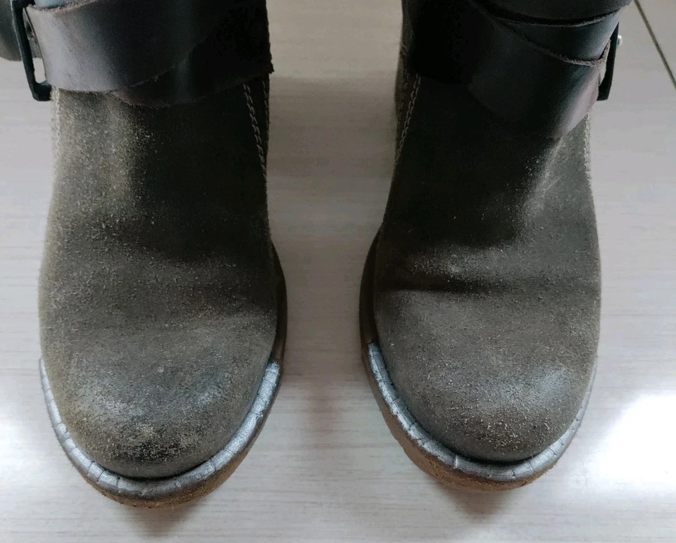 Fly London Lok Leather Suede/ Boots Rug Ankle Buckle Brown EU 37/ US 6-6.5 - Image 3 of 4