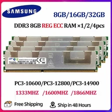 Samsung DDR3 8GB Registered REG ECC Server RAM Memory 1333 1600 1866MHZ 240pin