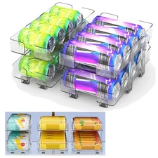 2x Pop Can Holder Adjustable Soda Can Organizer Transparent For Organized Fridge