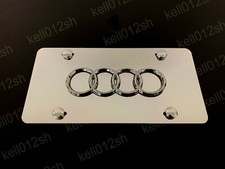 1pc 3d 4 Ring Emblem Aluminum Mirrored Chrome Front License Plate Screw Caps 1pc 3d 4 Ring Emblem Aluminum Mirrored Chrome Front License Plate Screw Caps