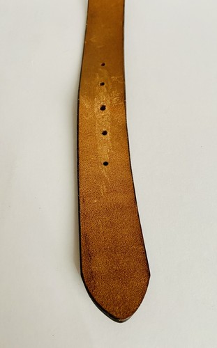 Lebrutt Mens Italian Leather Belt Tan Brown Size 44 Canada Western Casual Rugged - Picture 8 of 24