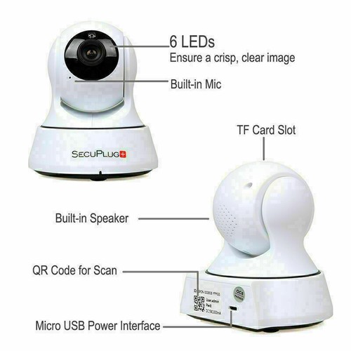 2PACK Smart Dome Network Camera Wireless Guard IP Cam Baby Pet Monitor EU Plug - Picture 5 of 6