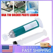 30g BGA Tin Solder Paste Sn63/Pb37 Syringe Liquid Flux Welding Soldering Tool US