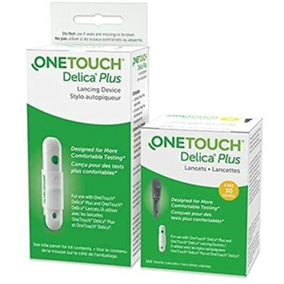 Onetouch Delica Plus Lancing Device With 25 FreeLancets | Long Expiry