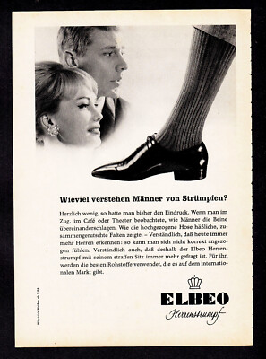 3w6014/ old advertisement from 1964-ELBEO men's socks