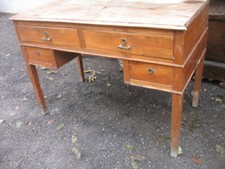 SCRITTOIO UMBERTINO CILIEGIO MASSELLO PIEDI A PUNTA - EMILIA 1920  DA RESTAURARE